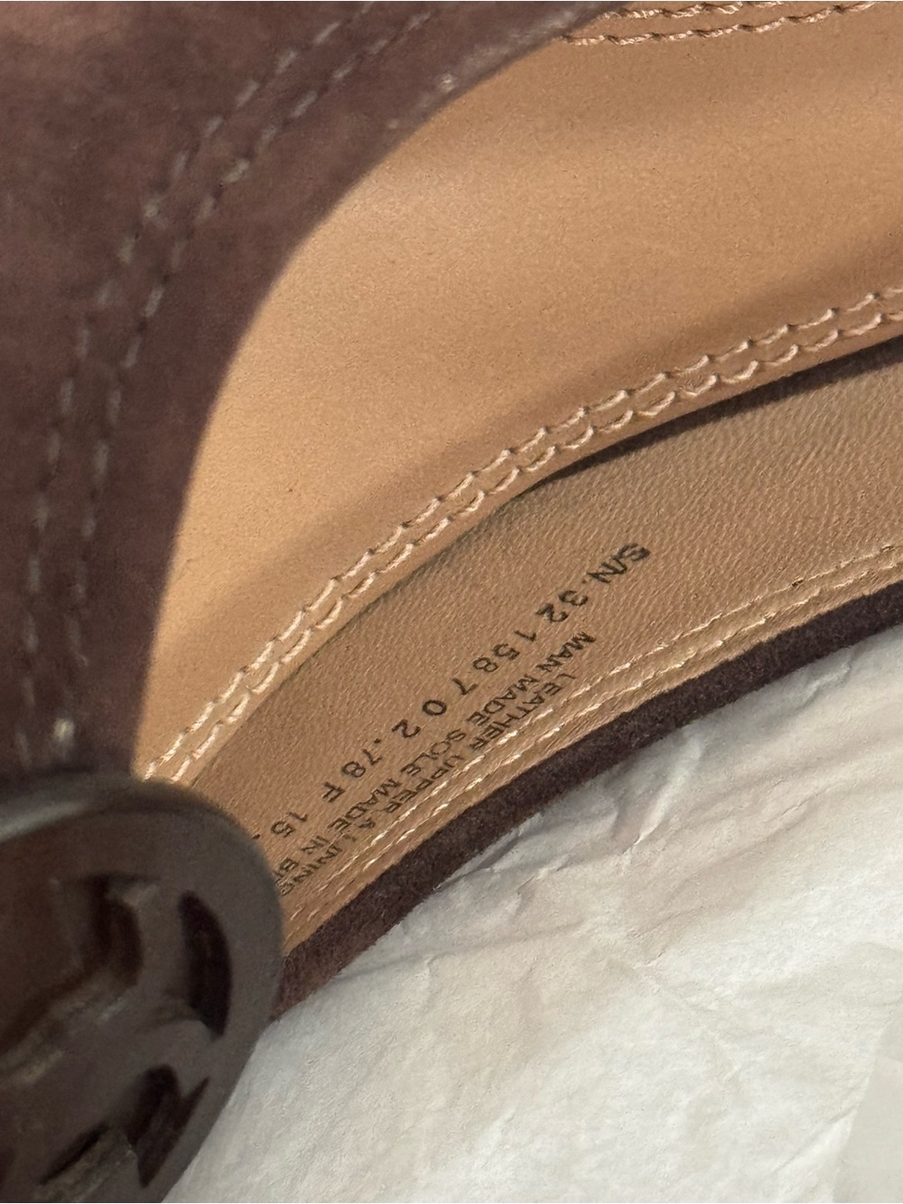 Tory Burch Dark Brown Suede Logo Heel Pumps - Picture 3 of 11